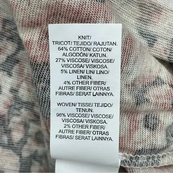 Lucky Brand Women's Printed Woven Mix Peasant Top Size 1X - Picture 8 of 12